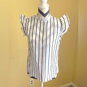 Striped linen blouse